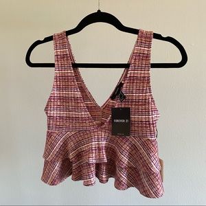 Forever 21 Seasonal Collection Pink Knit Tank Top